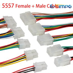 5557 5559 4.2mm/0.165" Automobile Harness Connector 2/4/6/8/10-24 Pin 30cm Electric Motorcycle Controller Male Female Plug Wire