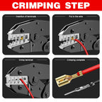 HS-2560 Crimping Pliers for XH2.54/SM2.54/Dupont/3.96/2.8/4.8/6.3/OT Terminals 0.25-6mm² 23-10AWG Connector Hand Crimper Tool