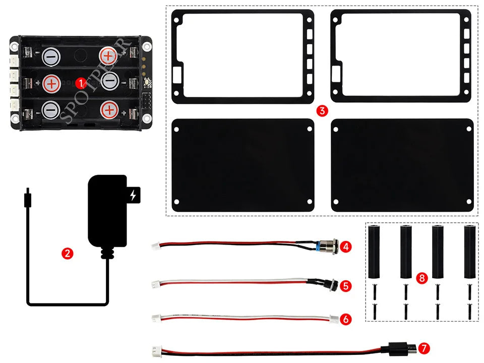 Raspberry Pi 5 UPS 5V5A Power Supply Expansion Board I2C Uninterruptible Power Module Also Anti-reverse connection For Pi4B