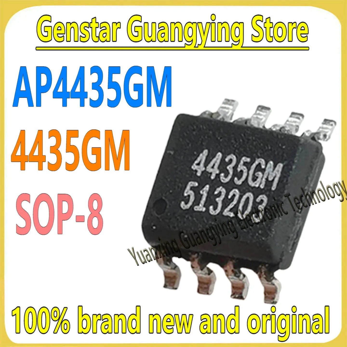 (5-10 Pieces) AP4435GM AP4435 4435GM 4435 SOP-8 30V 9A P-channel MOSFET Field Effect Transistor Chip 100% Brand New