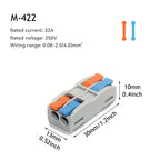10/50pcs Quick Wire Connector Universal Compact Wiring Splicing Conector  Electrical Push In Lighting Terminal Block Connector