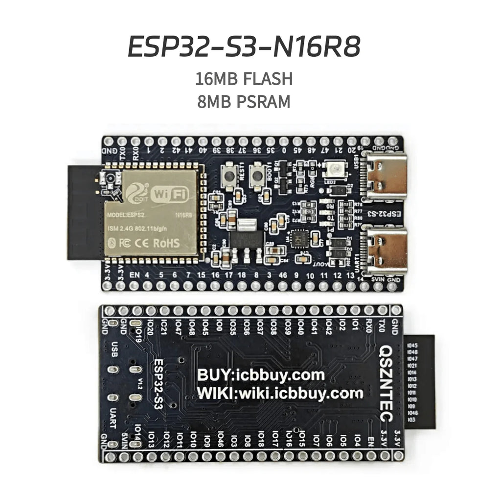 ESP32-S3 Wifi BT Module Development Board for Arduino IDE ESP32-S3 N16R8 44Pin Type-C 16MB Flash 8M PSRAM ESP32 S3