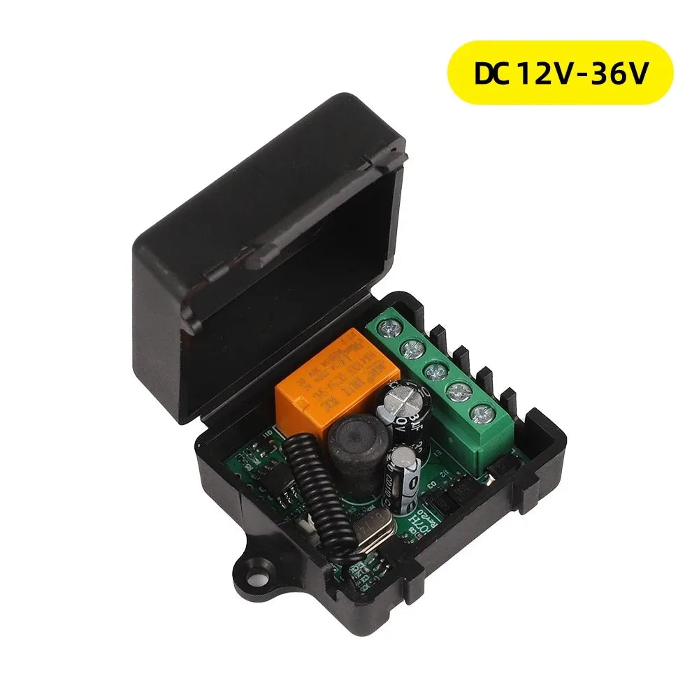 DC 12V 24V 36V 433 MHz Remote Control Wireless Switch 1 CH RF Relay Receiver and 1CH Transmitter for Door Electromagnetic Lock