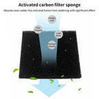 LUXIANZI Fume Extractor Smoking Instrument With LED Light 220V Activated Carbon Filter Sponge Solder Iron Smoke Absorber