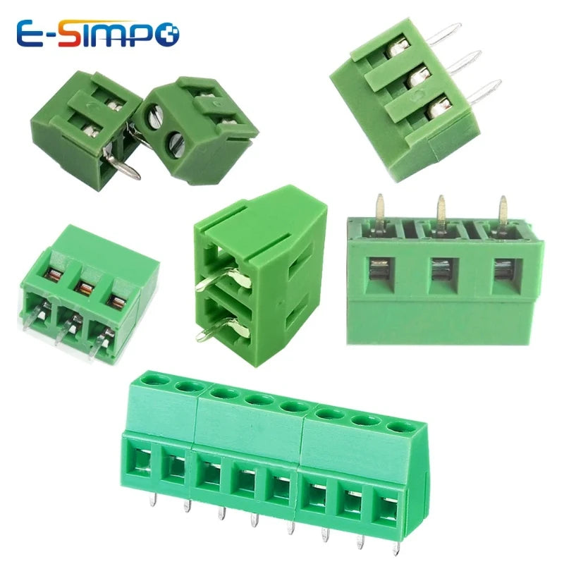 100pcs KF128-2.54/3.5/3.81/5.0/5.08/7.62 2P/3P Spliceable 5.0mm 5.08mm 7.62mm Pitch Straight PCB Screw Terminal Block Connector