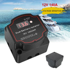 Relay VSR for Camper Charge 2 Battery Bank Car Smart Battery Isolator Voltage Sensitive Split Charge Auto Parts 12V 140A