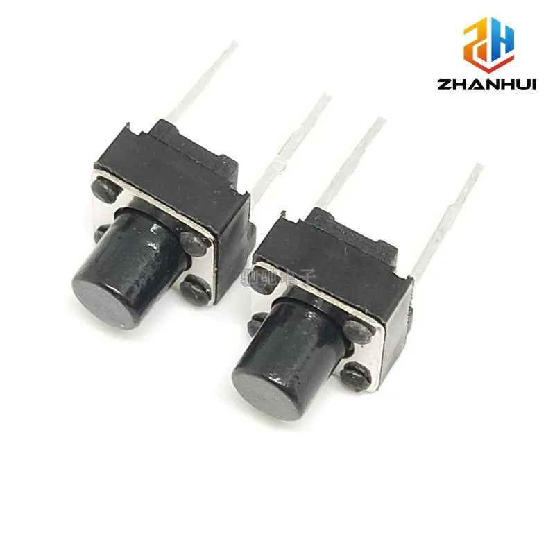 20/50/100Pcs 6x6mm Micro Tactile Switch 2 Pin Momentary Push Button 4.3-12mm Height Tact DIP Switch for Arduino DIY Electronics