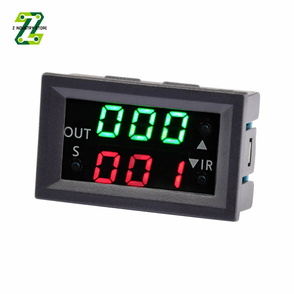 Dual Display Time Relay Module DC 12V Time Delay Relay Relay Timing Delay Cycle Time Control Switch 20A Passive Output