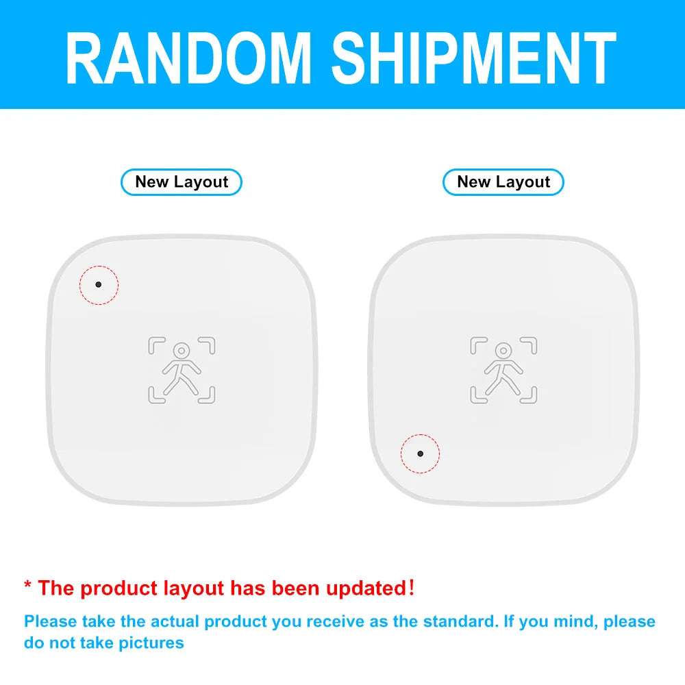 Smart Life Zigbee 24G MmWave Radar Motion Sensor Human Presence Detector Battery Powered Breathing Monitor for Home Automation
