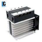 LCTC Three Phase Solid State Relay SSR With Heat Sink 40A 3-Three DC to AC AC To AC 3-32VDC Control For Switch On-Off