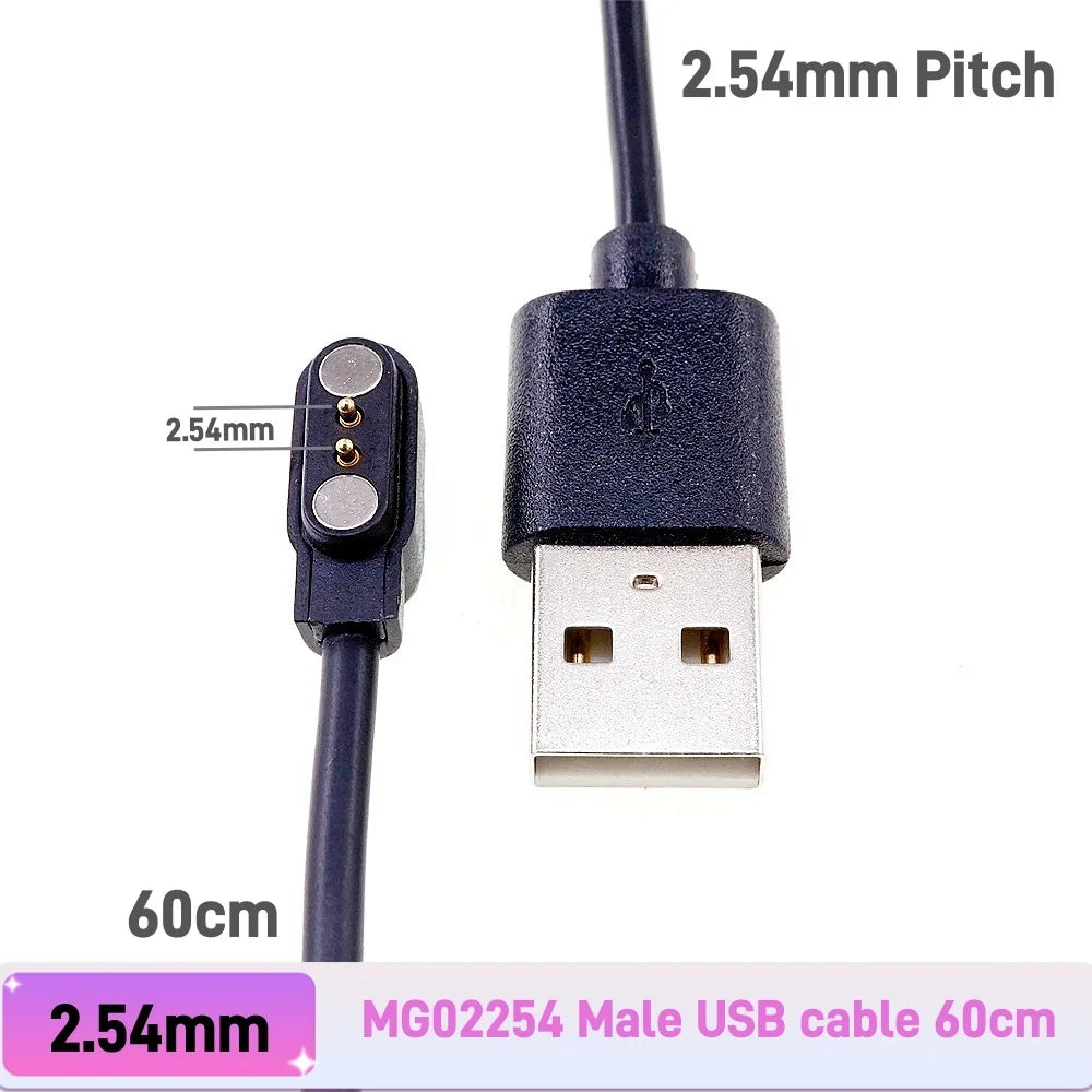 Smart Wristband Male Female Wire 2 3 4 5 Pole USB Type-C DC Charger Connector 2A DC Smart Watch Magnetic Pogo Pin Universal