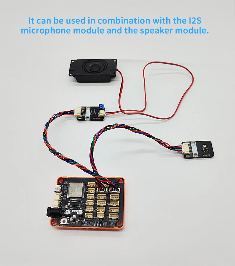 I2S ESP32 Speaker Kit Built-in Audio Amplifier, Plug & Play for ESP32 Raspberry Pi, Compatible with MAX98357A MAX98357 NS4168
