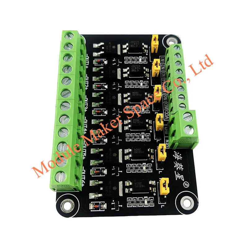 6 Channel MOS FET Module Optocoupler Isolation MOSFET Driver Board 3.3V 5V for Arduino PLC Microcontroller