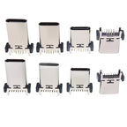 5pcs/lot Type-c 16p Female Socket Vertical Plug-in Patch Usb Charging Interface 8.8/9.3/10.5/13.7mm Socket