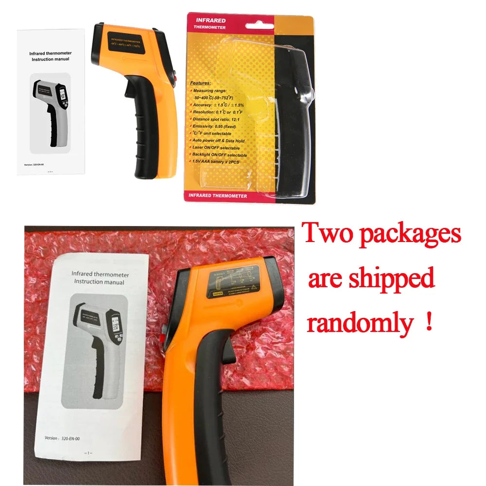 Digital Infrared Thermometer Non-Contact Temperature Gun LCD Backlight Temperature Meter For Industrial Kitchen Outdoor