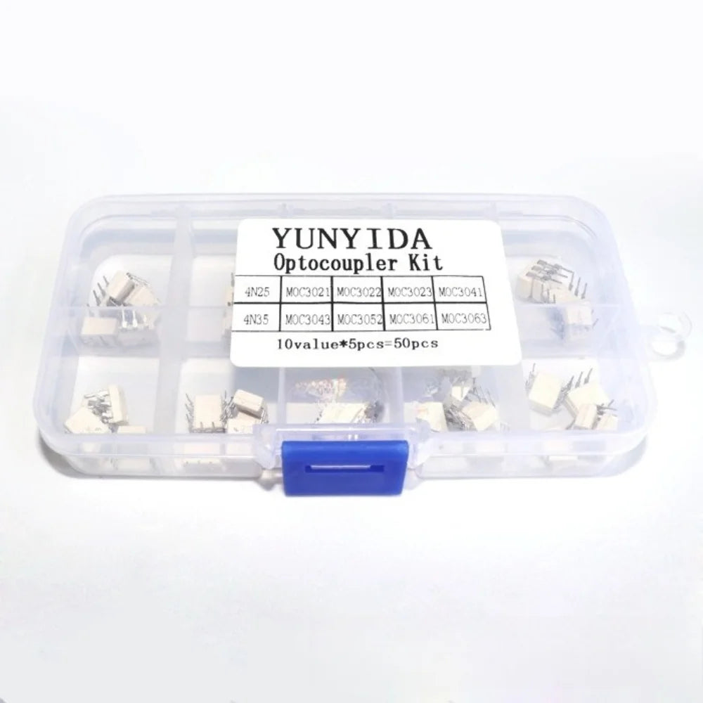 Optocoupler Isolation Module Kit 10 Types 50Pcs 4N35 MOC3021 MOC3041 MOC3061 MOC3052 DIP for Arduino Projects