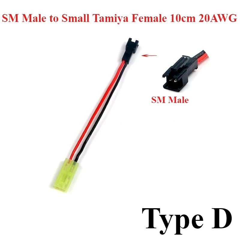 Male/Female Deans SM Plug to Tamiya Connector Conversion Cable 10cm 20AWG Silicon Wire For RC Drone Car Boat Quadcopter Battery