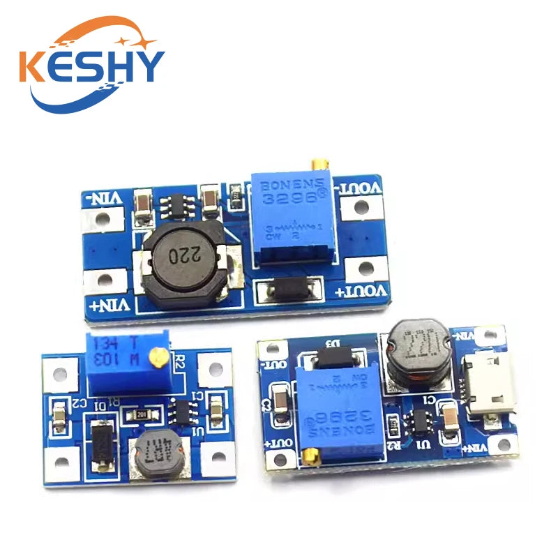 1-10PCS MT3608 SX1308 Adjustable Boost Module DC-DC Step Up Converter Module 2A 2V-24V To 5V 9V 12V 28V Boost Power Supply Board