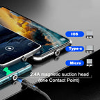 5PCS Magnetic Plug Connector Universal Round Magnetic Cable Type C Micro USB Magnet Replacement Parts for Mobile Phones