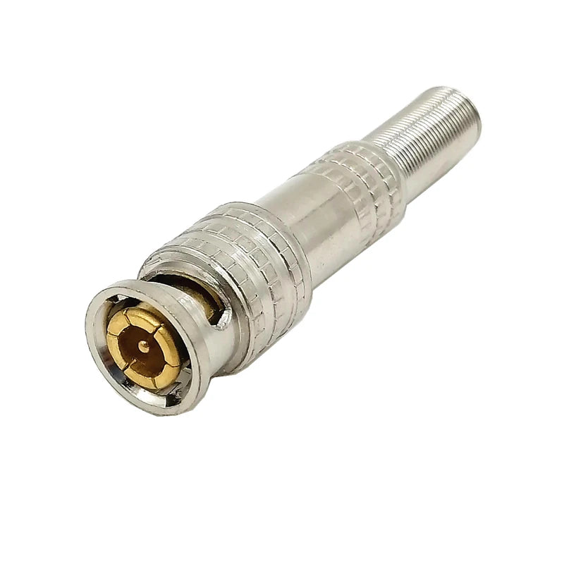 2/5/10PCS BNC Solderless Connector Q9 HD Video Oscilloscope Male Plug Welding Free 75-5 Ohm Monitoring Cable Connectors