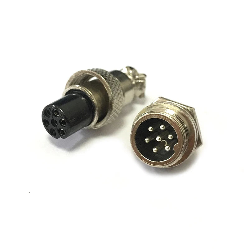 1 Set GX12 Nut Type Male & Female Electric Wire Panel Connector 2/3/4/5/6/7 Pin 12mm Circular Power Aviation Socket & Plug NEW