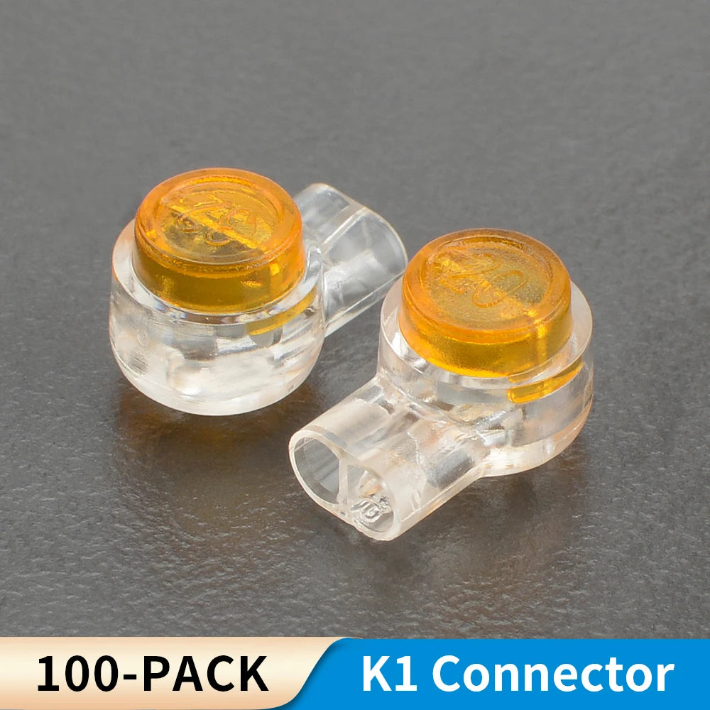 100PCS K1 K2 K3 Connector Wire Splice Connector RJ45 RJ11 Wiring Ethernet Telephone Cable Cord UY2 Network Cable Terminal