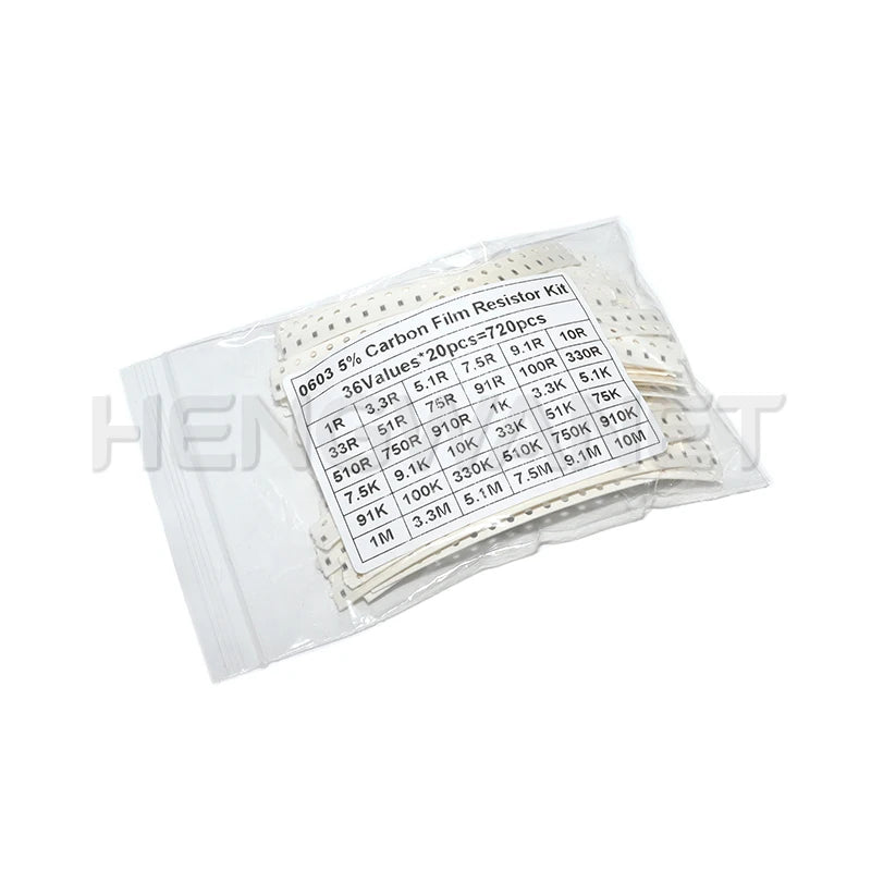 0402 0603 0805 1206 1210 2512 SMD Resistor Kit Assorted Kit 10k 100k 1k 1R 100R 220R 1% 5%
