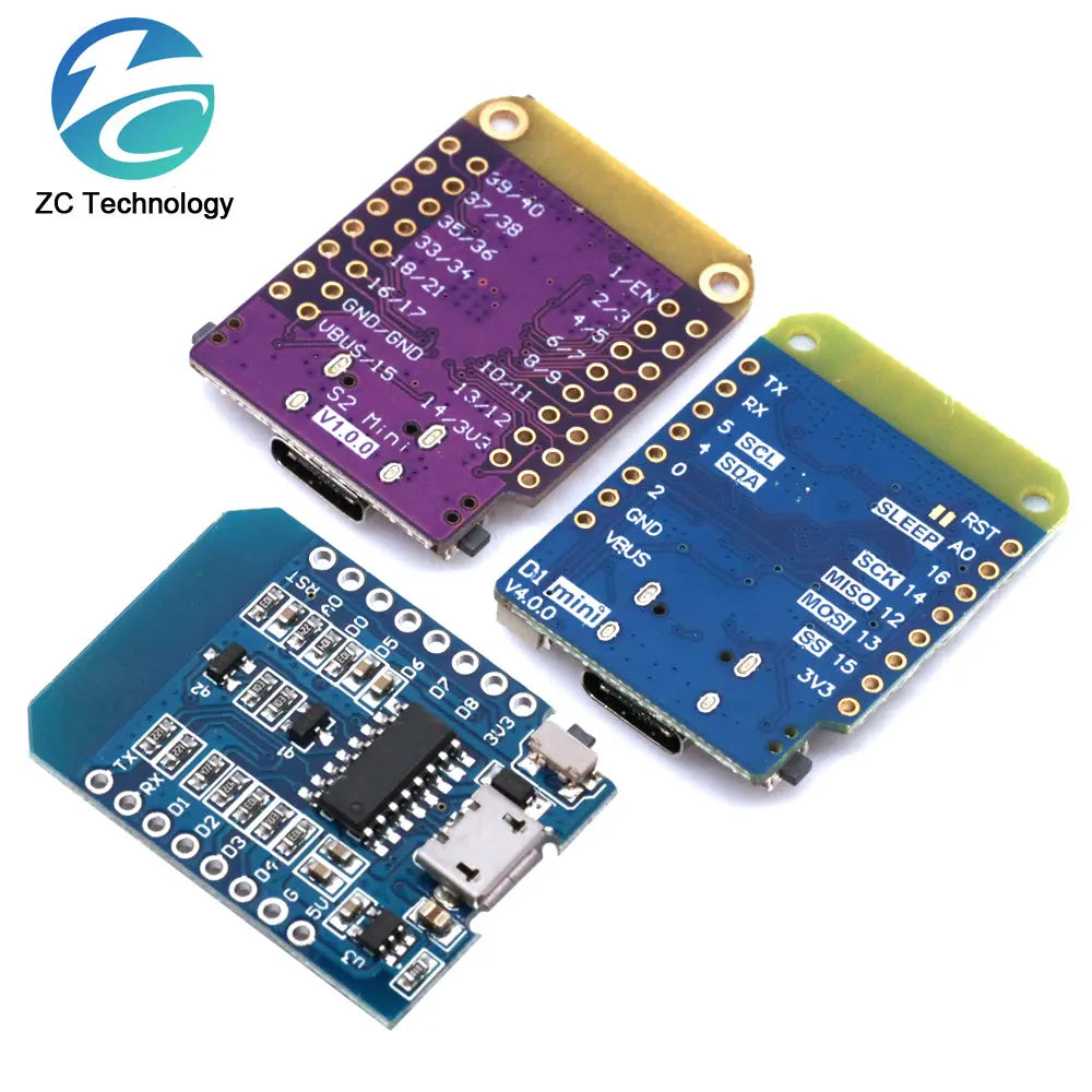 D1 S2 Mini ESP8266 ESP-12 ESP-12F CH340G CH340 V2 USB WeMos WIFI Development Board D1 Mini NodeMCU Lua IOT Board 3.3V With Pins