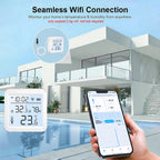 2026 New Tuya WiFi Humidity Temperature Sensor with External Probe Thermometer for Smart Home APP Monitoring for Refrigerator
