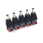 Male Female Socket Barrel Adapter 12V DC Power Connector Plug Jack for CCTV Camera LED Strip Supply Terminal 2.1mm X 5.5mm