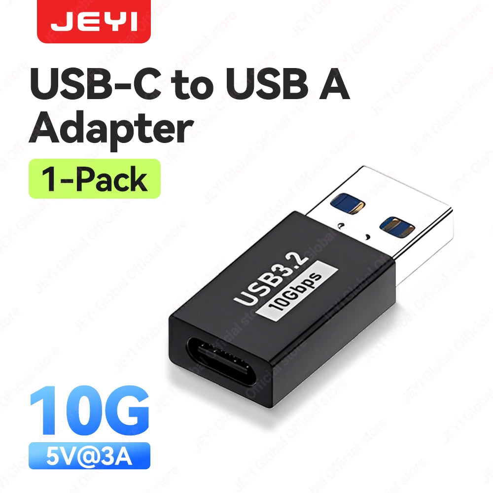 JEYI 5Pcs USB-A to Type-C Extension Adapter USB-C To USB 3.2 10Gbps OTG Coverter For Laptop PC Connector Converte S23 IWatch