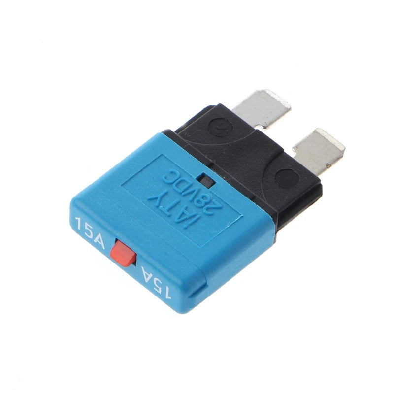 5-30A Circuit Breaker Blade Fuse 28V Resettable Manual Reset Fuse Adapter for Car Truck Boat Marine Car Insert Protector