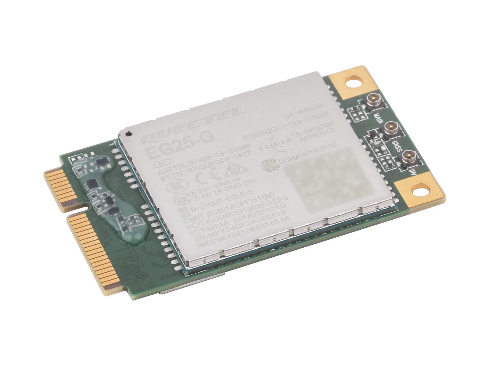 Waveshare Quectel EG25-G mPCIe Module, LTE Cat 4 module with PCI Express Mini Card form factor, Supports Multiple Wireless