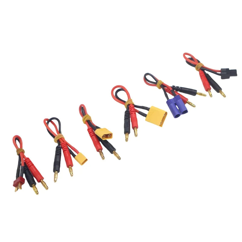 15/30cm Model Aircraft B6 Charger XT30 XT60 XT90 EC3 EC5 TRX Plug T Plug into 4.0mm Banana Head Charging Line