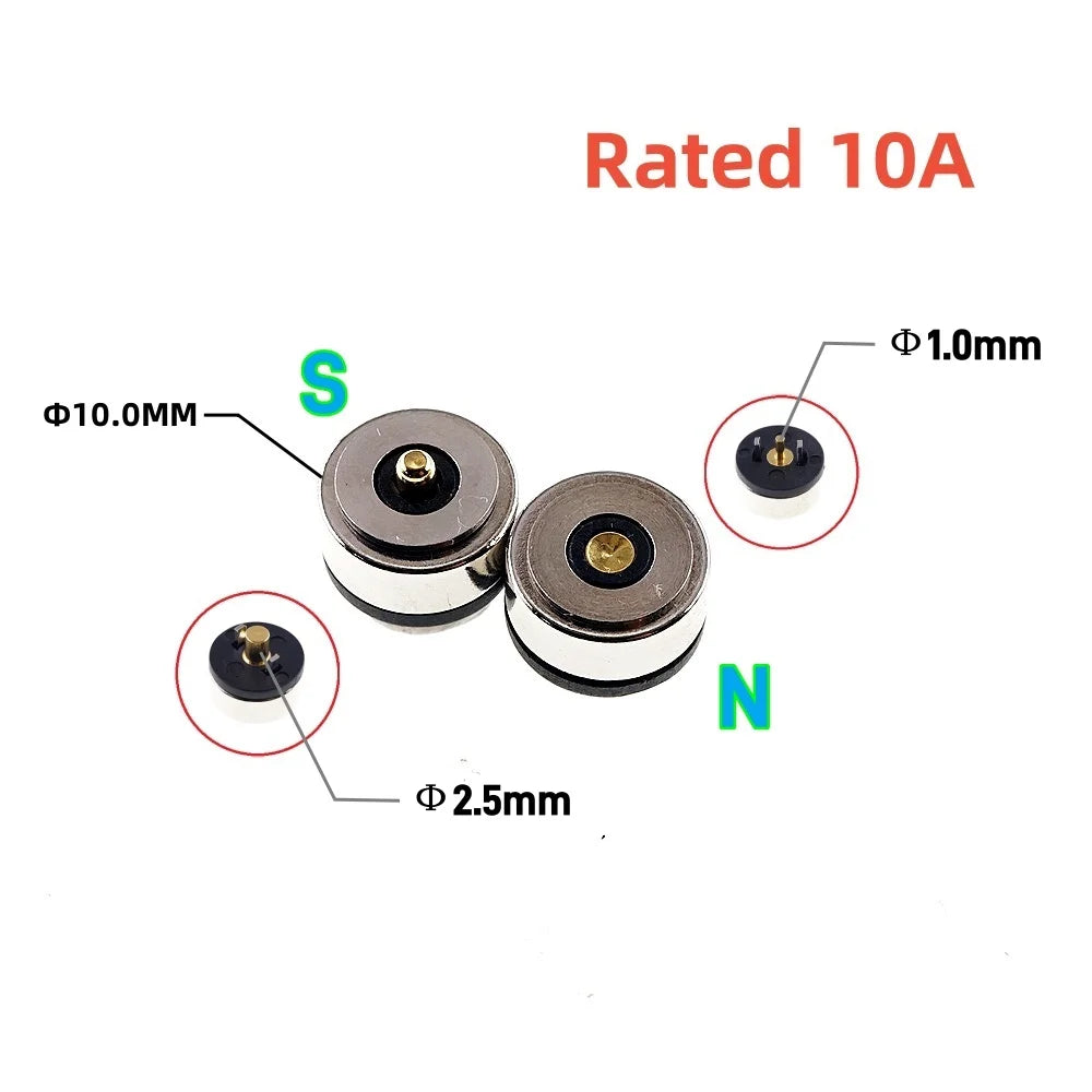 1/3/5 Pair Circular Shape Magnetic Pogo Pin Connector 1 2 3 4 5 Pole Male Female Probe DC Power Charging Round Profile