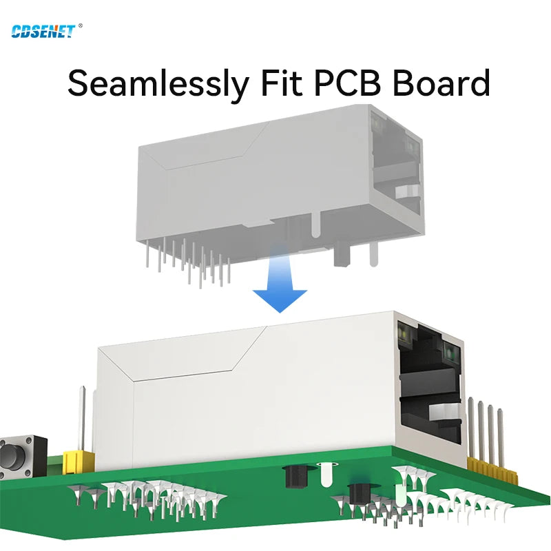 TTL Serial to RJ45 Ethernet Super Netword Port CDSENET NE2-T1M 2 way Small Size Bulid in PHY Fit PCB Board Modbus TCP to RTU