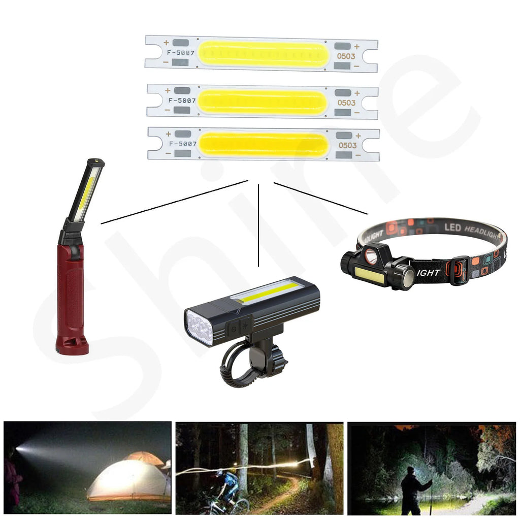 8pcs High Brightness LED COB Light Chip Lamp Beads 3W 5W DC 12V For LED Car Lights Bicycle Flashlight Wall Lamps Lights Tube DIY