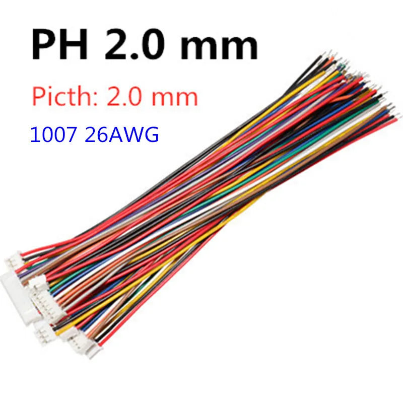 10PCS 1.0 1.25 1.5 2.0 2.54 SH/JST/ZH/PH/XH 1.0MM 1.25MM 1.5MM 2.0MM  2.54MM 2PIN/3/4/5/6/7/10P Female Plug Connector With Wire