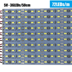 5V 12V 24V LED Bar Light Aluminum Rigid Strip Led Hard Strip 5730 Under Cabinet Light Bar Warm Natural White 4000K 10Pcs 50cm