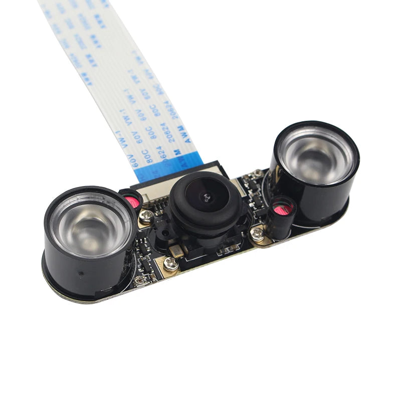 Raspberry Pi 4 Camera 5MP 1080P Night Vision Fisheye IR-CUT Camera Infrared Light OV5647 Webcam for Raspberry Pi 4B 3B+ 3B Zero