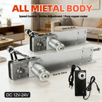12V/24V DC Linear Reciprocating Motor Adjustable Stroke with Power Supply Telescopic Push Pull Actuator for DIY Automation