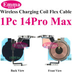Wireless Charging Coil NFC + Power Volume Flex Cable for iPhone 14 14 Plus 15 15 Pro Max 16 – WPC Charging Antenna