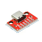 5pcs USB TYPE-C conversion board 2.54MM DIP CC1 CC2 5.1K pull-down resistor connection