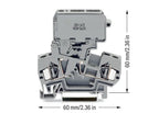 Original WAGO 281‑611 Fuse Terminal Block, 4mm² DIN‑Rail Mount Fused Disconnect Connector for 5x20mm Cartridge Fuse