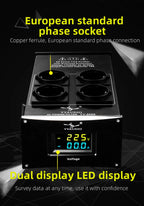 YYAUDIO HiFi Audio Noise AC Power Filter Power Conditioner Power Purifier Surge Protection with EU Outlets Power Strip