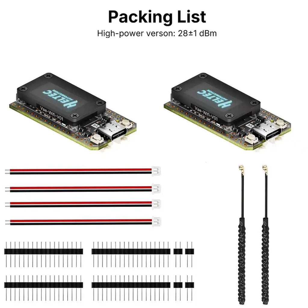 2Pcs Heltec LoRa 32 V4 2Pcs ESP32-S3 SX1262 Meshtastic MeshCore LoRaWAN WiFi BLE OLED Dev Board
