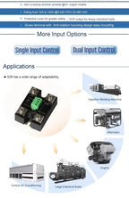10A 25A 40A 60A 80A Dc Control Ac Dual Control Dual / Single Output Control Single Phase Solid State Relay