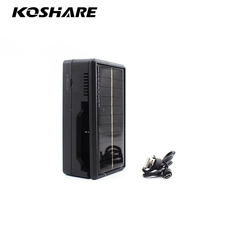 KOSHARE 2 Slot LED Display Battery Charger Type-C Input For 26650/21700/18650/18500/16340/14500 Lithium Rechargeable Batteries