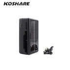 KOSHARE 2 Slot LED Display Battery Charger Type-C Input For 26650/21700/18650/18500/16340/14500 Lithium Rechargeable Batteries