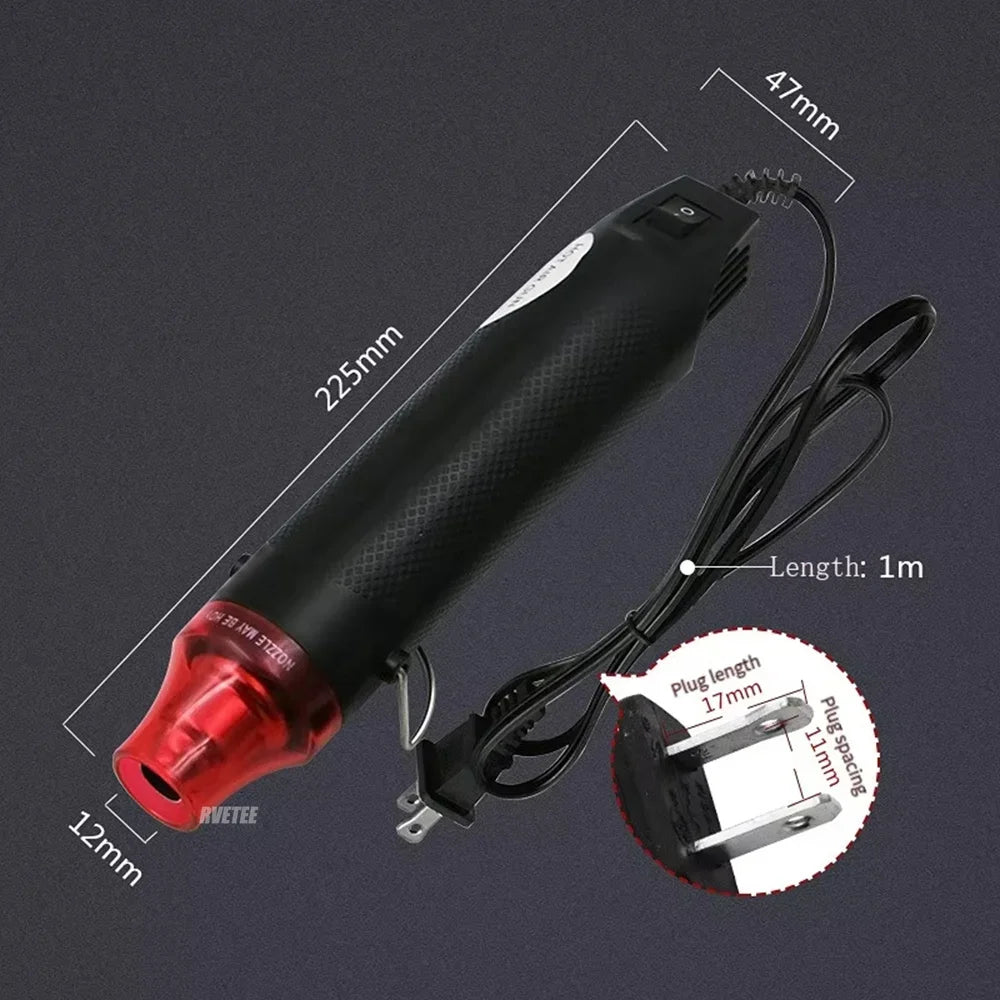 Handheld 300W Mini Heat Gun, Multi‑Function Electric Hot Air Tool, Compact Heater for DIY Embossing and Shrink Wrapping Work